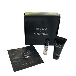 Men’s CHANEL Bleu De Chanel 3 Piece Skincare Trio Sample Set NWT